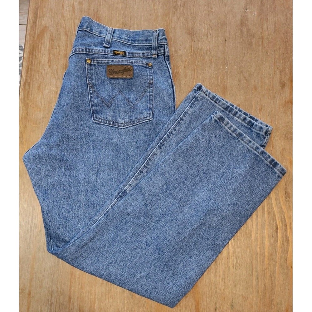 Wrangler Cowboy Cut Jeans Mens 36x30 Blue Stonewash 1047MWZSW Work Western Denim